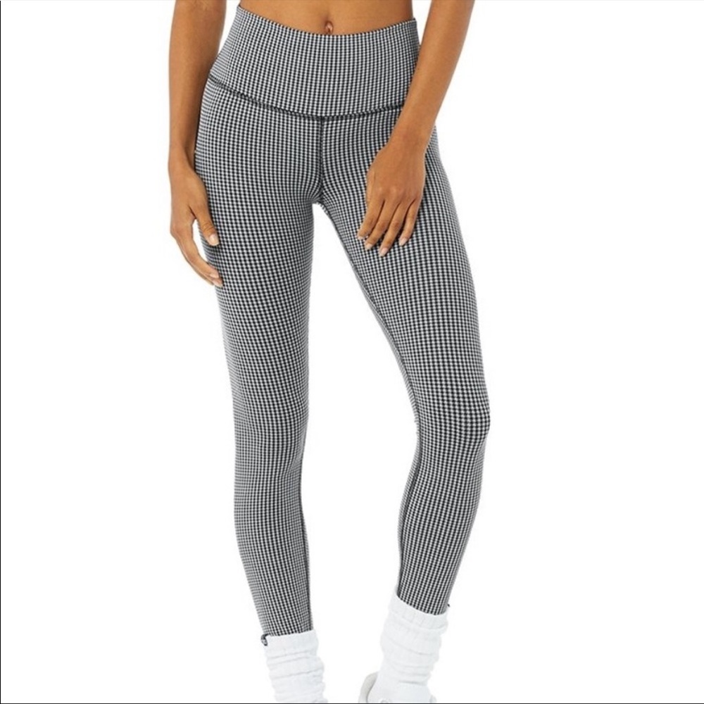 Alo High-Waist Micro Houndstooth Leggings